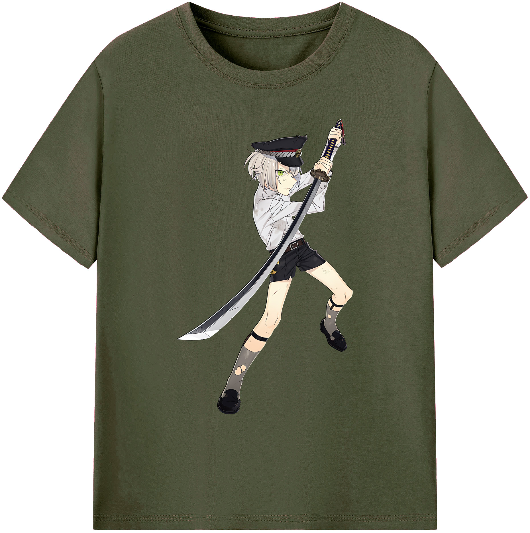 （画像用） 刀剣乱舞 Touken Ranbu 綿100％ メンズ半袖Tシャツ｜肌触りやわらか＆通気性